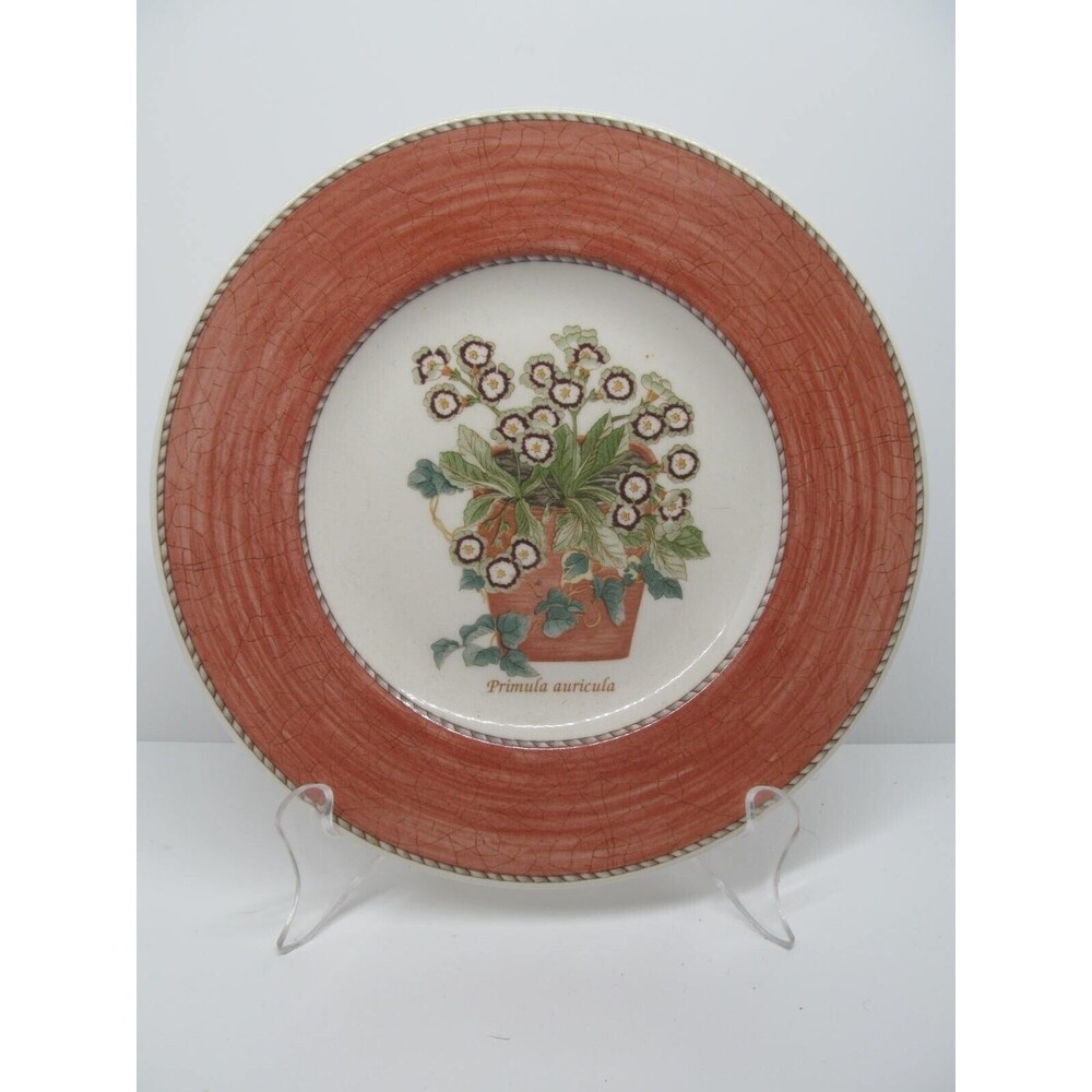 Wedgwood Queen's Ware England Sarah's Garden Primula Auricula Salad Plate 8" - Picture 10 of 14